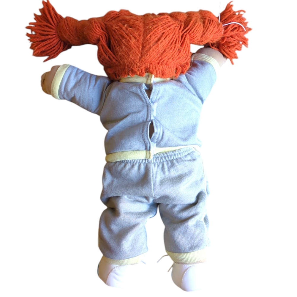 Braces Cabbage Patch Doll, Custom Vintage rare 80s redhead blue eye baby, braids - Picture 4 of 14